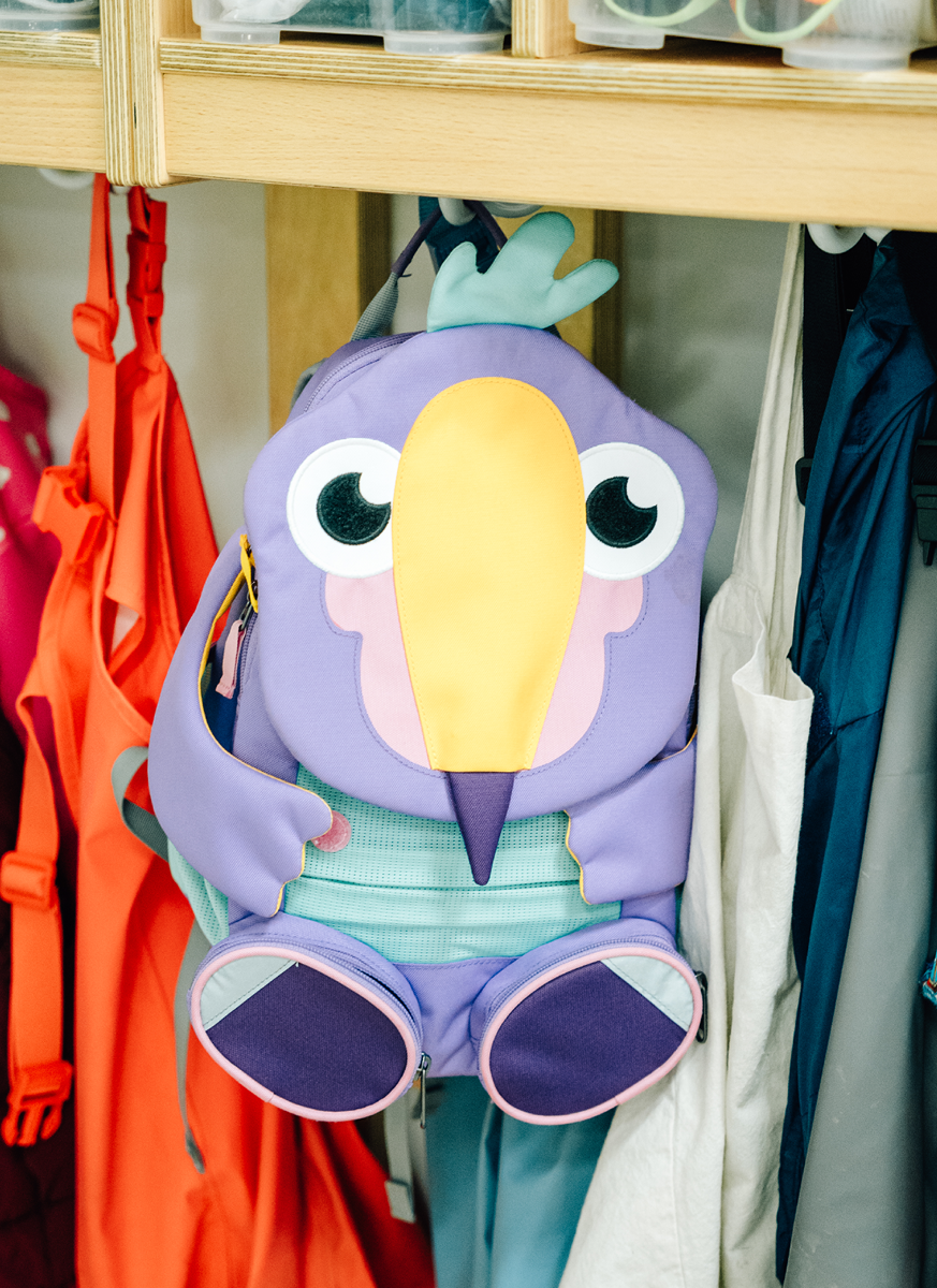 Kinderrucksack in Form eines Vogels