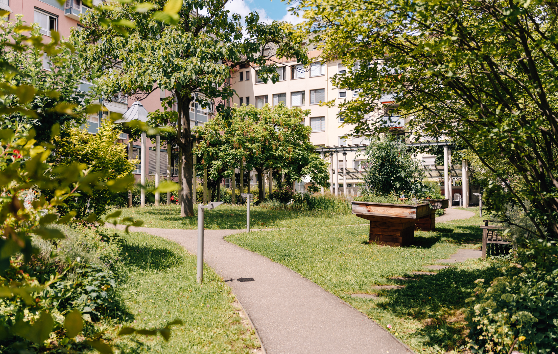 Parkanlage vor Kita